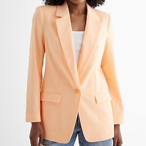 Express One Button Cinched Boyfriend Blazer